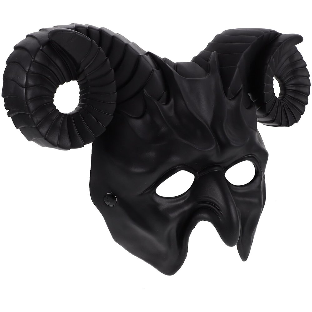 Abaodam Ox Horn Mask Horns Masquerade Mask Animal Half Face for Festival Party Halloween Costume Cosplay