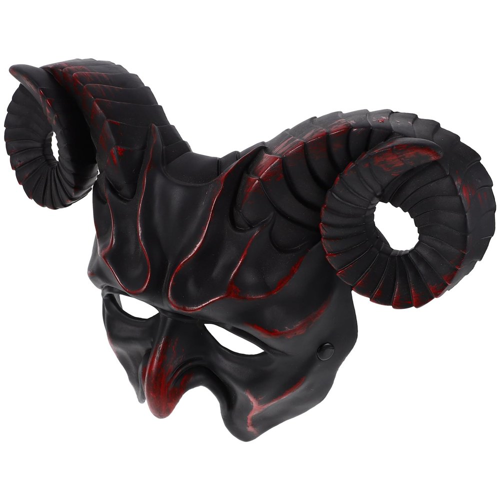 Abaodam Ox Horn Mask Horns Masquerade Mask Animal Half Face for Festival Party Halloween Costume Cosplay