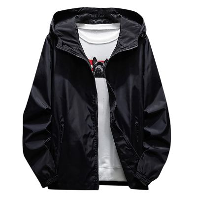 Ymosrh Jacket for Men, Windbreaker Lightweight Packable Jacket Windproof Waterproof Rain Coat Cool Jackets Men Chaqueta Impermeable para Hombre Long Jacket Men's Mens Jackets Coats (7XL, Black)