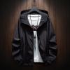Ymosrh Jacket for Men, Windbreaker Lightweight Packable Jacket Windproof Waterproof Rain Coat Cool Jackets Men Chaqueta Impermeable para Hombre Long Jacket Men's Mens Jackets Coats (7XL, Black) view 2