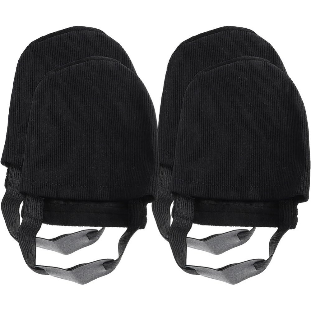 Sosoport Bowling Shoe Covers 2 Pairs Black Cotton Cloth Slider