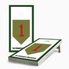 Skip's Garage 1st Infantry Division 2x4 Cornhole Boards - Corn Filled Bags - Include Hole Lights + Score Combo view 1