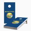 Skip's Garage Montana Flag 2x4 Cornhole Boards - Corn Filled Bags - Include Hole Lights view 1