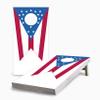 Skip's Garage Ohio Flag 2x4 Cornhole Boards - Corn Filled Bags - Include Case + Hole Lights + Score view 1