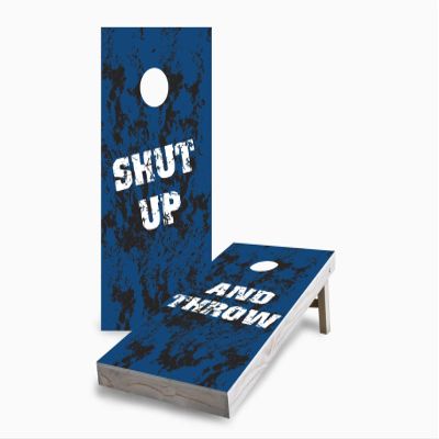 Skip's Garage Shut Up and Throw 2x4 Cornhole Boards - Corn Filled Bags - Include Case + Hole Lights