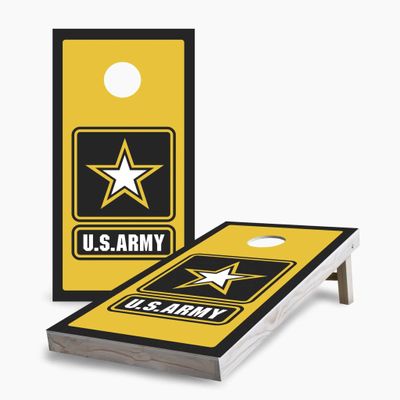 Skip's Garage U.S. Army 2x4 Cornhole Boards - All Weather Bags - Include Case + Score Combo