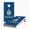 Skip's Garage Kansas Flag 2x4 Cornhole Boards - Corn Filled Bags - Include Hole Lights + Score Combo view 1