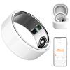 Smart Ring Sleep Fitness Tracker,Records Sleep, Heart Rate, Temperature, Blood Oxygen and Pedometer,Health Ring with Charging Case, White US 12 view 1
