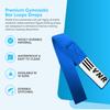 YNR Premium Gymnastic Bar Loops Straps, hand grip, palm protection, guards (28CM, Blue) view 2