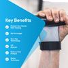 YNR Premium Gymnastic Bar Loops Straps, hand grip, palm protection, guards (28CM, Blue) view 4