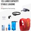 AONIJIE Running Hydration Backpack Vest 12L High Capacity Lightweight Trail Running Vest for Hiking Camping Climbing (Red with 2 * 450ml Flask,S/M) view 3