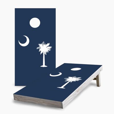 Skip's Garage South Carolina Flag 2x4 Cornhole Boards - All Weather Bags - Include Score Combo