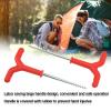 Yuecoom Ice Fishing Screw Rod Stand, Ground Nail Ice Insert Y Shape Screw Threads Ground Anchor Holder Rest Rack Pole Pegs view 3