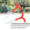 Yuecoom Ice Fishing Screw Rod Stand, Ground Nail Ice Insert Y Shape Screw Threads Ground Anchor Holder Rest Rack Pole Pegs view 4