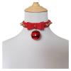 AKYLDI Gothic Necklace Adjustable Size Neck Accessories Bow-Knot Choker Punk Rivets Collar (Color : Red) view 3