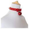 AKYLDI Gothic Necklace Adjustable Size Neck Accessories Bow-Knot Choker Punk Rivets Collar (Color : Red) view 4