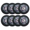 UZIAH 8 Pcs 83A Inline Skate Wheel 72mm 76mm 80mm Replacement Wheels with Bearings Outdoor Street Skating Wheel Wear-Resistant,Black,72mm view 1