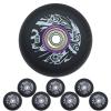UZIAH 8 Pcs 83A Inline Skate Wheel 72mm 76mm 80mm Replacement Wheels with Bearings Outdoor Street Skating Wheel Wear-Resistant,Black,72mm view 4