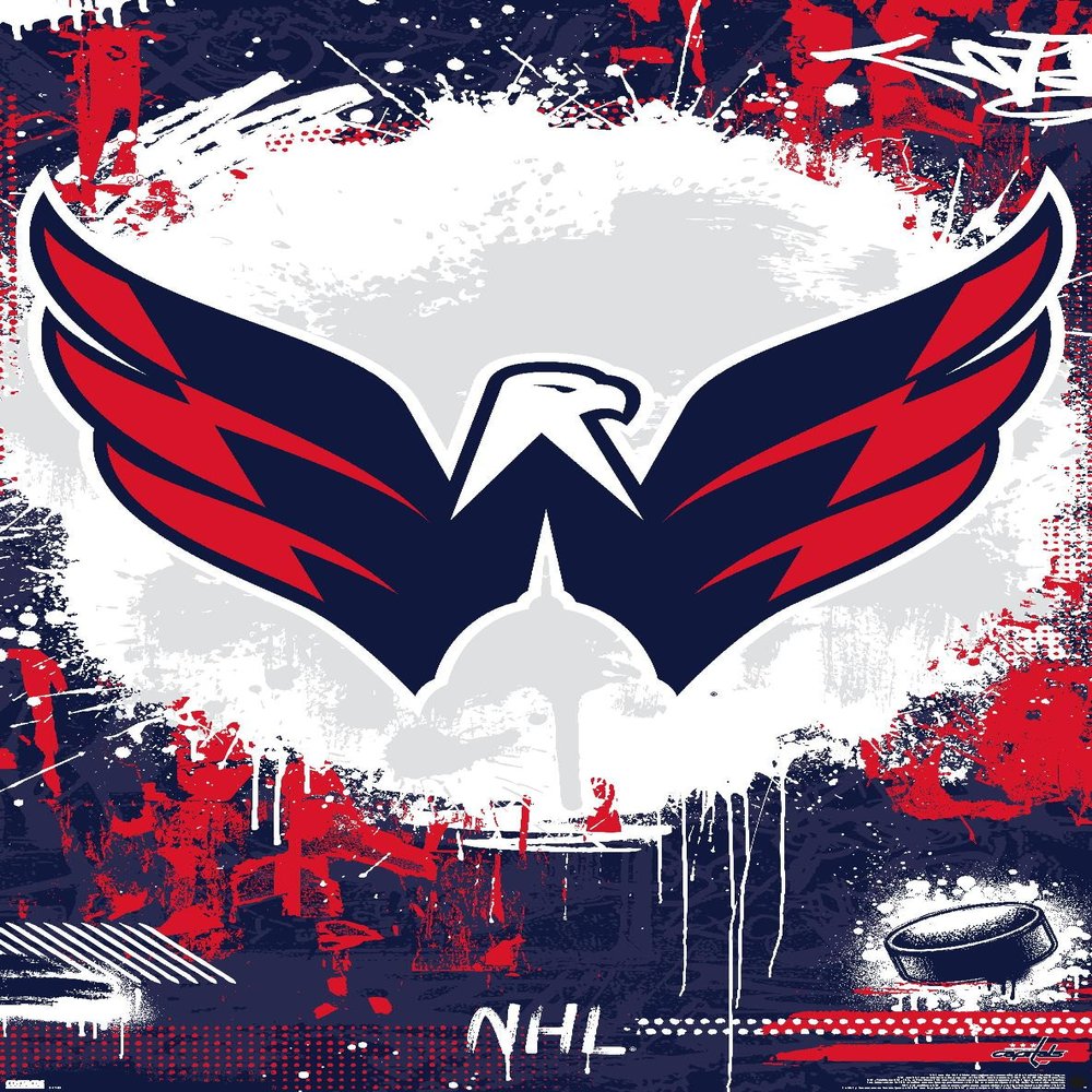 Trends International NHL Washington Capitals - Maximalist Logo 23 Wall Poster, 34L x 22.4W, Unframed Version