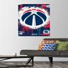 Trends International NBA Washington Wizards - Maximalist Logo 23 Wall Poster, 22.37" x 34.00", Poster & Push Pin Bundle view 2