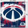 Trends International NBA Washington Wizards - Maximalist Logo 23 Wall Poster, 22.37" x 34.00", Poster & Push Pin Bundle view 3