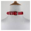 AKYLDI PU Leather Collar Gothic Necklace Neck Accessories Adjustable Size Punk Bell Choker (Color : Red) view 4