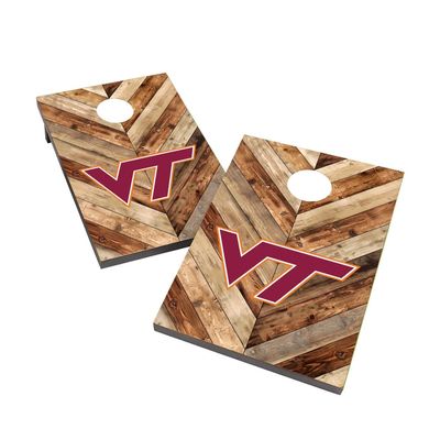 Virginia VT Cornhole Boards, 2x4 Bag Toss Cornhole Set, Officially Licensed Cornhole Boards, Comes with (2) Boards & (8) Bags