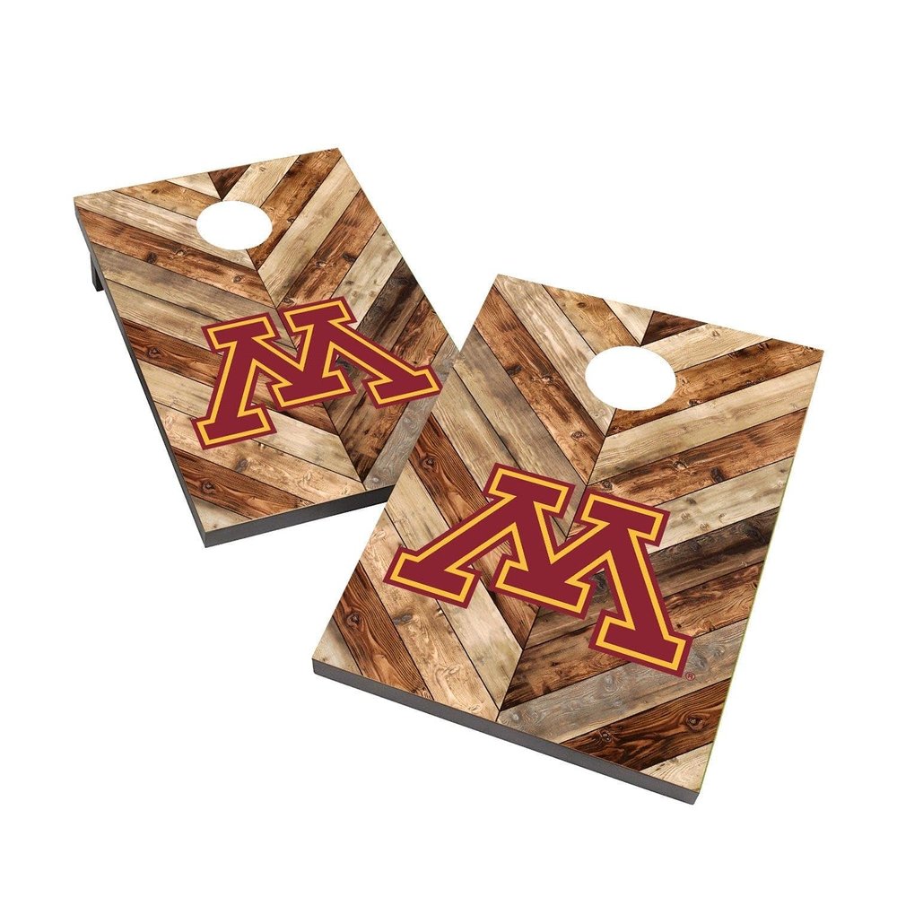Minnesota Cornhole Boards, 2x4 Bag Toss Cornhole Set, Officially Licensed Cornhole Boards, Comes with (2) Boards & (8) Bags