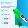 YNR Premium Gymnastic Bar Loops Straps, hand grip, palm protection, guards (30CM, Green) view 2