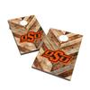 Oklahoma State Cornhole Boards, 2x4 Bag Toss Cornhole Set, Officially Licensed Cornhole Boards, Comes with (2) Boards, (8) Bags & LED Hole Lights view 1