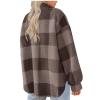 Flannel Jacket For Women Trendy Plaid Shacket Jacket Casual Button Down Long Sleeve Shirts Boyfriend Fleece Jackets view 4