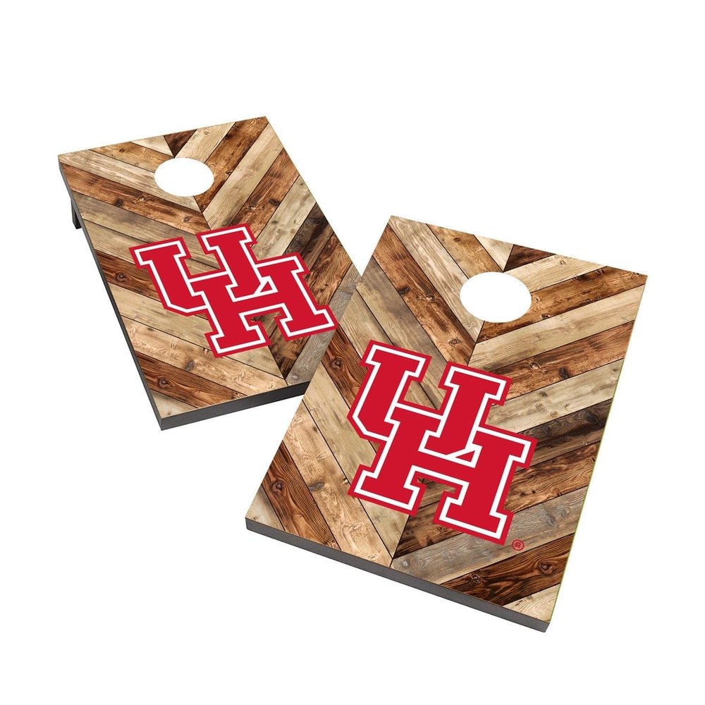Houston Cornhole Boards, 2x4 Bag Toss Cornhole Set, Officially Licensed Cornhole Boards, Comes with (2) Boards & (8) Bags