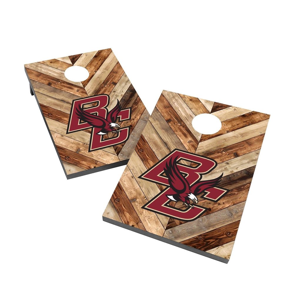 Boston BC Cornhole Boards, 2x4 Bag Toss Cornhole Set, Officially Licensed Cornhole Boards, Comes with (2) Boards & (8) Bags