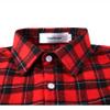 Aimehonpe Boys Girls Flannel Plaid Shirts Long Sleeve Spring Buffalo Western Button Down Shirt Vintage Lightweight, RedBlackBuffalo, XX-Large view 3
