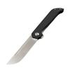 GEPAS Russian folding knife 4 inches blade Sandvik Steel, Black G10 Handles,Red flax handle,Outdoor Pocket tools (Black handle) view 1