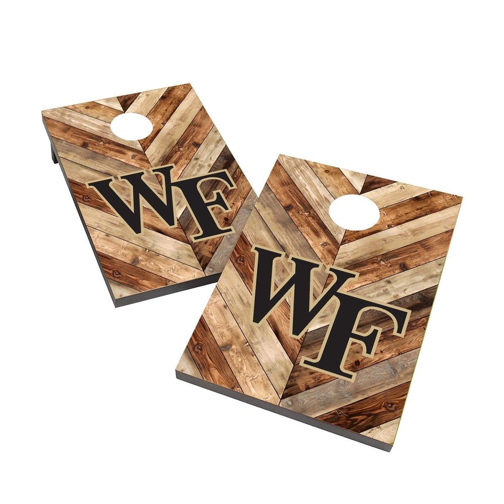 Wake Forest Cornhole Boards, 2x4 Bag Toss Cornhole Set, Officially Licensed Cornhole Boards, Comes with (2) Boards, (8) Bags, (1) Carry Case & LED Hole Lights