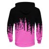 Men's Hoodies Tracksuit Gradient Color Long Sleeve Sweatshirts Jogger Pant 2 Piece Outfits Fall Jogging SweatsuitsCute Pockets Hoodie V Neck Sweatshirt Men Mens Tops Casual,(Hot Pink,M) view 3