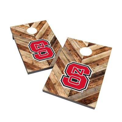 North Carolina State Cornhole Boards, 2x4 Bag Toss Cornhole Set, Officially Licensed Cornhole Boards, Comes with (2) Boards, (8) Bags, (1) Carry Case & LED Hole Lights