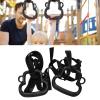Obetuens Gymnastic Loops, Monkey Shape Easy Installation Ergonomic Multipurpose Load Bearing 150KG 2Pcs Portable Pull Up Loops with Adjustable Straps for Bars(Black) view 4