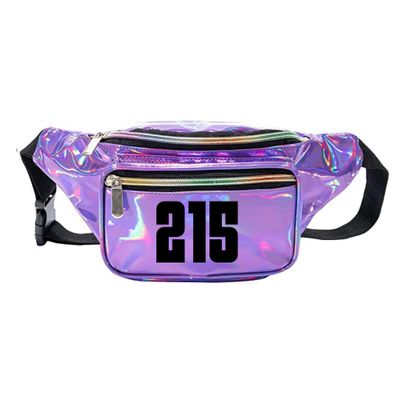215 Area Code Fanny Pack (Purple w/Black Text)