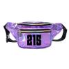 215 Area Code Fanny Pack (Purple w/Black Text) view 1