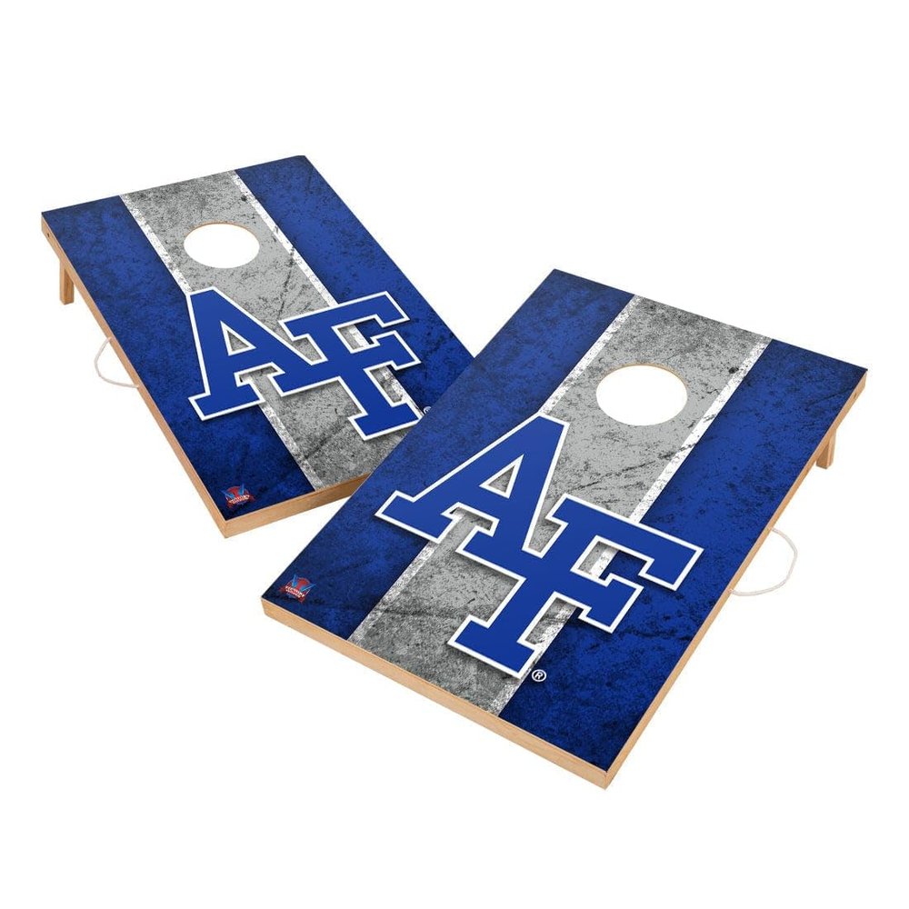 Air Force Cornhole Boards, 2x4 Solid Wood Corn Hole Set, Officially Licensed Cornhole Boards, Comes with (2) Boards, (8) Bags & (1) Carry Case