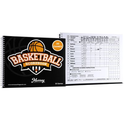 Murray Sporting Goods Basketball Scorebook - 35 Games Score Book Side by Side Score Keeping Book for Stats | Basketball Stat Tracking Book (5)