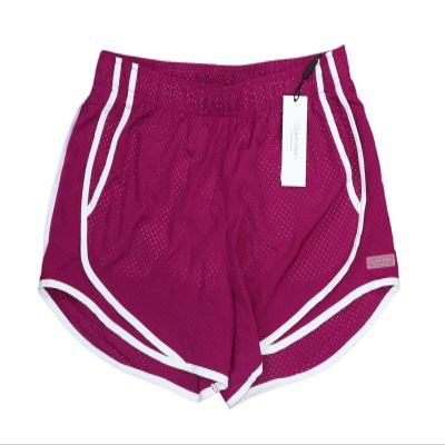 ALLBRAND365 designer Womens Activewear Perforated Shorts Color Berry Size XX-Large