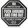 Fuck Around and Find Out Security Patch - FAFO Sign Morale Patches | Military Patches for Backpacks, Tactical Vest, Dog Harness, Chest Pack | Hook and Loop Rubber PVC (Protected by - Gray) view 1