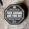 Fuck Around and Find Out Security Patch - FAFO Sign Morale Patches | Military Patches for Backpacks, Tactical Vest, Dog Harness, Chest Pack | Hook and Loop Rubber PVC (Protected by - Gray) view 2