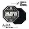 Fuck Around and Find Out Security Patch - FAFO Sign Morale Patches | Military Patches for Backpacks, Tactical Vest, Dog Harness, Chest Pack | Hook and Loop Rubber PVC (Protected by - Gray) view 3