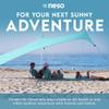Neso Gigante Portable Beach Tent Sun Shelter - Lightweight Beach Shade Canopy - Easy Setup for Family Outings - Patented Reinforced Corners - UPF 50+ Sun Protection - 8ft Tall, 11 x 11ft - Seafoam view 2