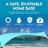 Neso Gigante Portable Beach Tent Sun Shelter - Lightweight Beach Shade Canopy - Easy Setup for Family Outings - Patented Reinforced Corners - UPF 50+ Sun Protection - 8ft Tall, 11 x 11ft - Seafoam view 3