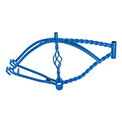 Lowrider Bike 20 Cage Twisted Frame Blue.